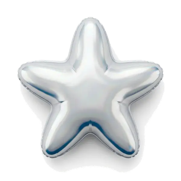 Stella marina gonfiabile argento madreperla